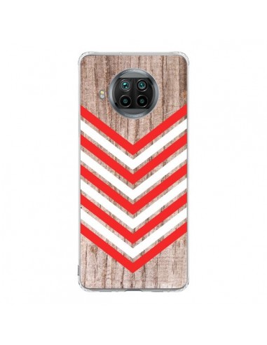 Coque Xiaomi Mi 10T Lite Tribal Aztèque Bois Wood Flèche Rouge Blanc - Laetitia