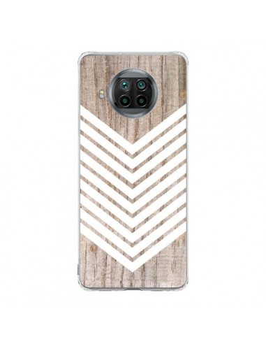 Coque Xiaomi Mi 10T Lite Tribal Aztèque Bois Wood Flèche Blanc - Laetitia