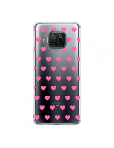 Coque Xiaomi Mi 10T Lite Coeur Heart Love Amour Rose Transparente - Laetitia