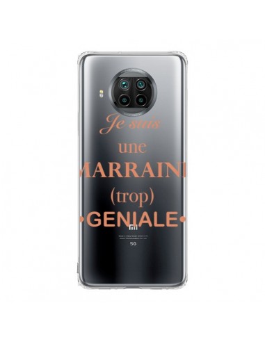 Coque Xiaomi Mi 10T Lite Je suis une marraine trop géniale Transparente - Laetitia