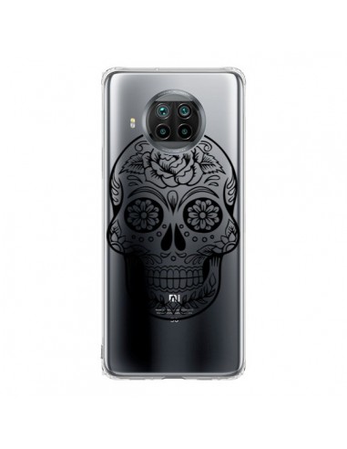 Coque Xiaomi Mi 10T Lite Tête de Mort Mexicaine Noir Transparente - Laetitia