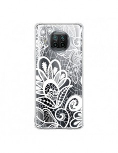 Coque Xiaomi Mi 10T Lite Lace Fleur Flower Blanc...
