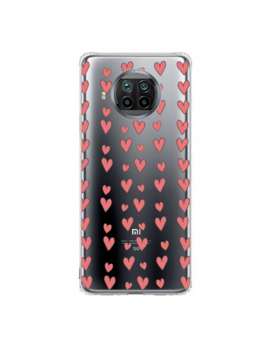 Coque Xiaomi Mi 10T Lite Coeurs Heart Love Amour Rouge Transparente - Petit Griffin