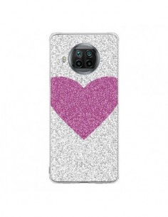 Coque Xiaomi Mi 10T Lite Coeur Rose Argent Love - Mary...