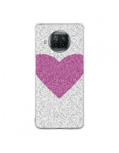 Coque Xiaomi Mi 10T Lite Coeur Rose Argent Love - Mary Nesrala