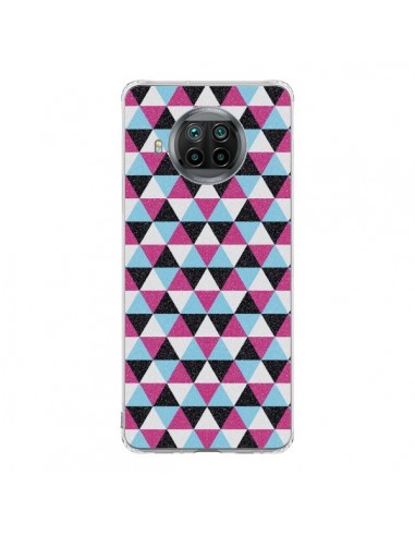 Coque Xiaomi Mi 10T Lite Azteque Triangles Rose Bleu Gris - Mary Nesrala