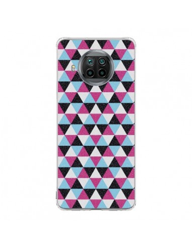 Coque Xiaomi Mi 10T Lite Azteque Triangles Rose Bleu Gris - Mary Nesrala