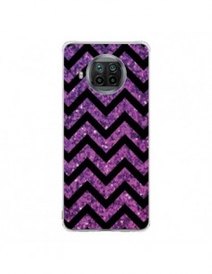 Coque Xiaomi Mi 10T Lite Chevron Purple Sparkle Triangle...
