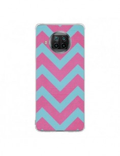 Coque Xiaomi Mi 10T Lite Strawberry Chevron Rose Bleu -...
