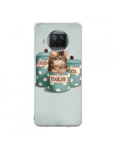 Coque Xiaomi Mi 10T Lite Chaton Chat Kitten Boite Cookies Pois - Maryline Cazenave