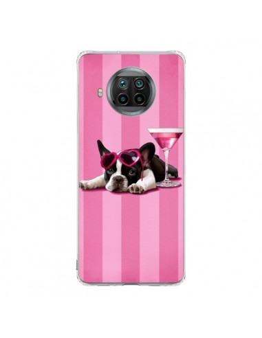 Coque Xiaomi Mi 10T Lite Chien Dog Cocktail Lunettes Coeur Rose - Maryline Cazenave