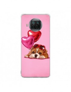 Coque Xiaomi Mi 10T Lite Chien Dog Lunettes Coeur Ballon...