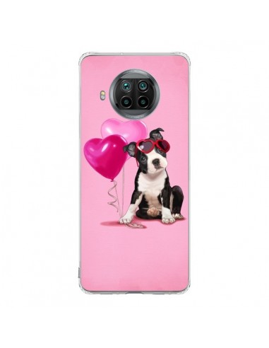 Coque Xiaomi Mi 10T Lite Chien Dog Ballon Lunettes Coeur Rose - Maryline Cazenave