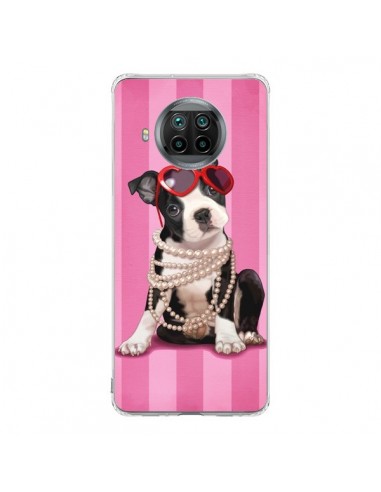 Coque Xiaomi Mi 10T Lite Chien Dog Fashion Collier Perles Lunettes Coeur - Maryline Cazenave
