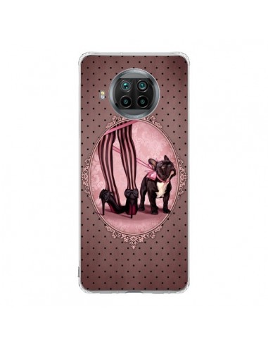 Coque Xiaomi Mi 10T Lite Lady Jambes Chien Dog Rose Pois Noir - Maryline Cazenave