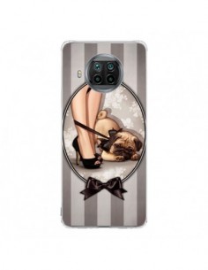 Coque Xiaomi Mi 10T Lite Lady Noir Noeud Papillon Chien...