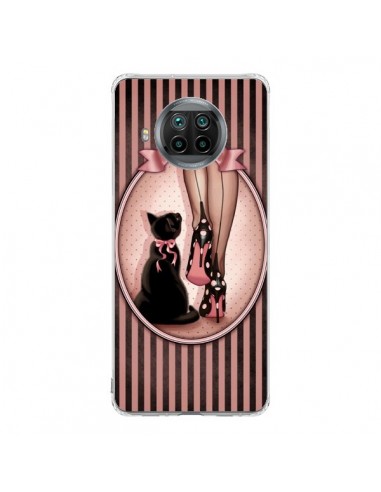 Coque Xiaomi Mi 10T Lite Lady Chat Noeud Papillon Pois Chaussures - Maryline Cazenave