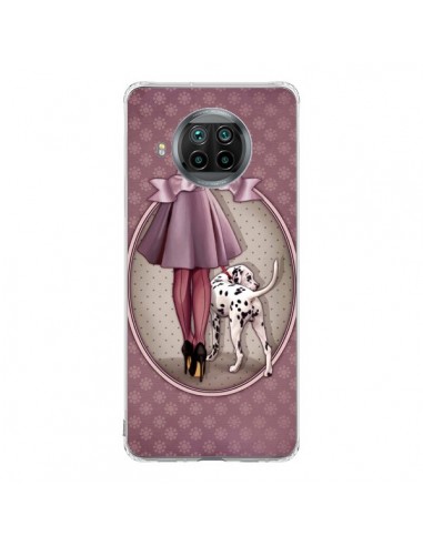 Coque Xiaomi Mi 10T Lite Lady Chien Dog Dalmatien Robe Pois - Maryline Cazenave