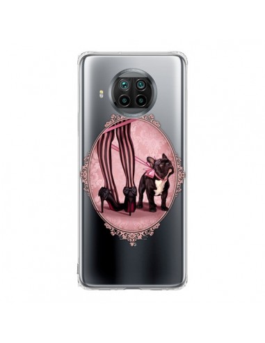 Coque Xiaomi Mi 10T Lite Lady Jambes Chien Bulldog Dog Rose Pois Noir Transparente - Maryline Cazenave