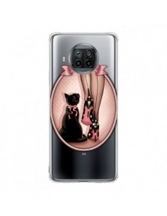 Coque Xiaomi Mi 10T Lite Lady Chat Noeud Papillon Pois...
