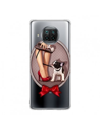 Coque Xiaomi Mi 10T Lite Lady Jambes Chien Bulldog Dog Pois Noeud Papillon Transparente - Maryline Cazenave