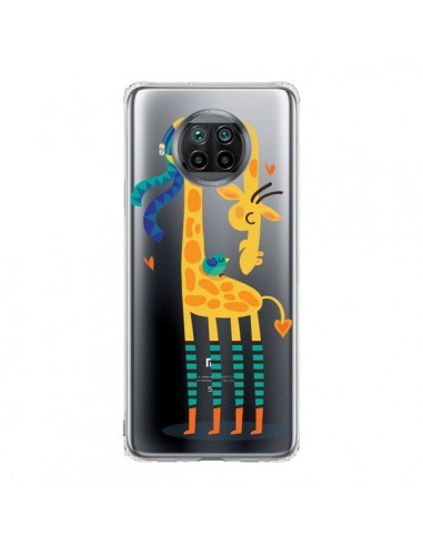 Coque Xiaomi Mi 10T Lite L'oiseau et la Girafe Amour Love Transparente - Maria Jose Da Luz