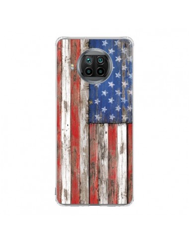 Coque Xiaomi Mi 10T Lite Drapeau USA Vintage Bois Wood - Maximilian San