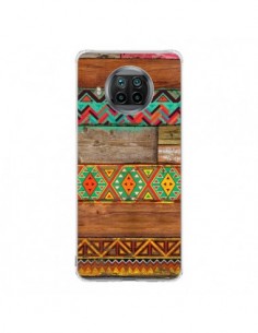 Coque Xiaomi Mi 10T Lite Indian Wood Bois Azteque -...