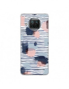 Coque Xiaomi Mi 10T Lite Watercolor Stains Stripes Navy -...