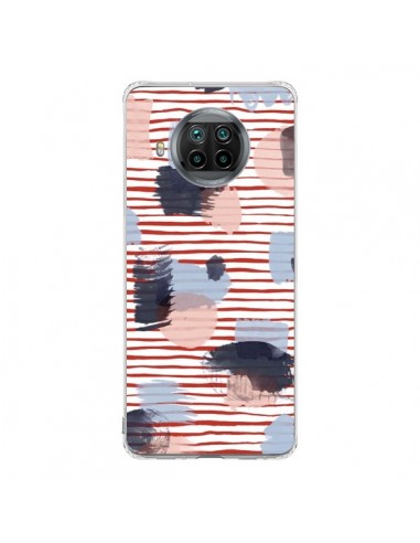 Coque Xiaomi Mi 10T Lite Watercolor Stains Stripes Red - Ninola Design