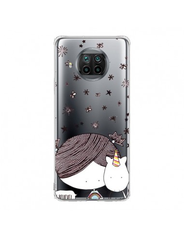 Coque Xiaomi Mi 10T Lite Petite Fille et Licorne I Believe Transparente - Nico