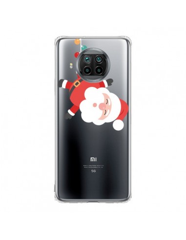 Coque Xiaomi Mi 10T Lite Père Noël et sa Guirlande transparente - Nico