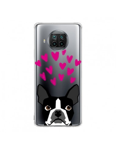 Coque Xiaomi Mi 10T Lite Boston Terrier Coeurs Chien Transparente - Pet Friendly