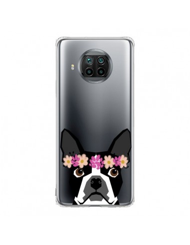Coque Xiaomi Mi 10T Lite Boston Terrier Fleurs Chien Transparente - Pet Friendly
