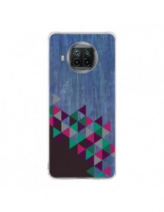 Coque Xiaomi Mi 10T Lite Wood Bois Azteque Triangles...