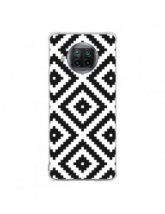 Coque Xiaomi Mi 10T Lite Diamond Chevron Black and White...