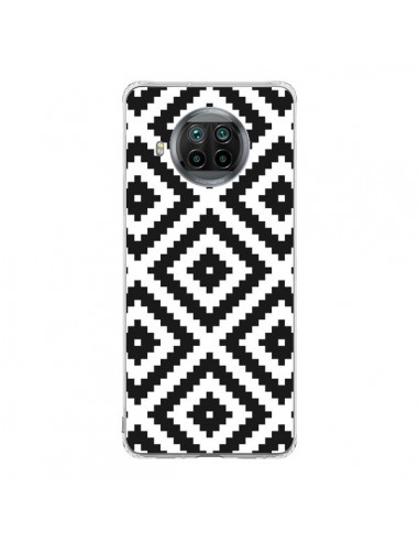 Coque Xiaomi Mi 10T Lite Diamond Chevron Black and White - Pura Vida