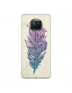 Coque Xiaomi Mi 10T Lite Feather Plume Arc En Ciel -...