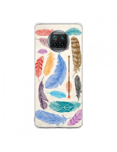 Coque Xiaomi Mi 10T Lite Feather Plumes Multicolores - Rachel Caldwell