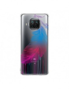 Coque Xiaomi Mi 10T Lite Plume Feather Arc en Ciel...
