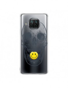 Coque Xiaomi Mi 10T Lite Tête de Mort Smiley Transparente...