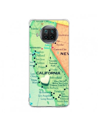 Coque Xiaomi Mi 10T Lite Carte Map Californie - R Delean
