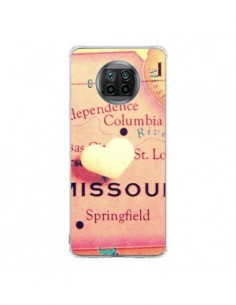 Coque Xiaomi Mi 10T Lite Carte Map Missouri Coeoeur - R...