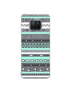Coque Xiaomi Mi 10T Lite Azteque Aztec Bleu Pastel - Rex...