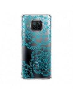 Coque Xiaomi Mi 10T Lite Mandala Bleu Aqua Doodle Flower...
