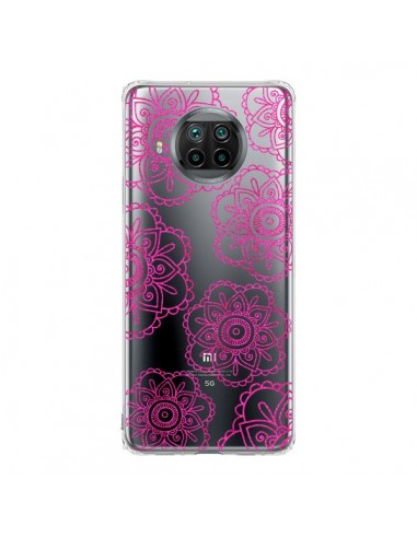 Coque Xiaomi Mi 10T Lite Pink Doodle Flower Mandala Rose Fleur Transparente - Sylvia Cook
