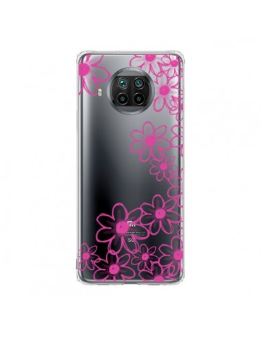 Coque Xiaomi Mi 10T Lite Pink Flowers Fleurs Roses Transparente - Sylvia Cook