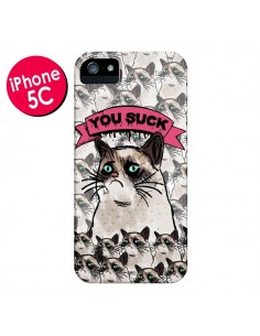 Coque Chat Grumpy Cat - You Suck pour iPhone 5C - Sara Eshak
