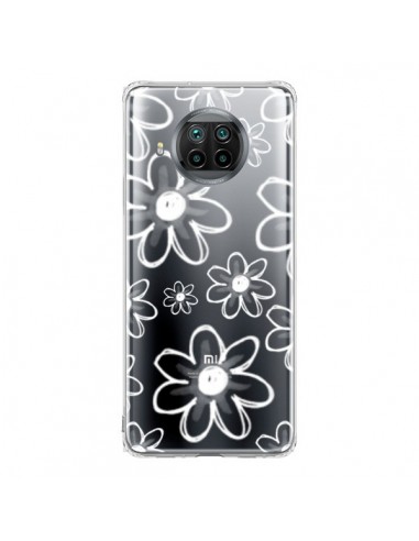 Coque Xiaomi Mi 10T Lite Mandala Blanc White Flower Transparente - Sylvia Cook