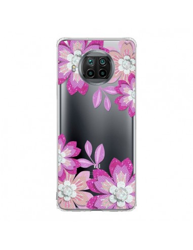 Coque Xiaomi Mi 10T Lite Winter Flower Rose, Fleurs d'Hiver Transparente - Sylvia Cook